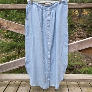 Chelsea & Theodore Small, Sky Blue Midi Skirt